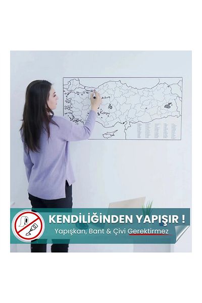omilife Smart Static Holding - Refillable Adhesive Free Practical Turkey Map 110