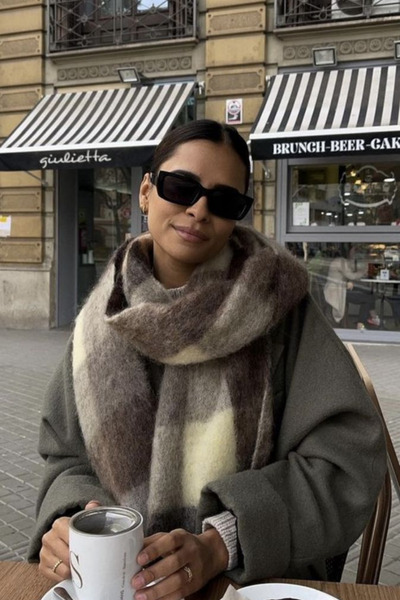 Mollycrush Eșarfă moale din bumbac - Soluție caldă și elegantă împotriva frig...