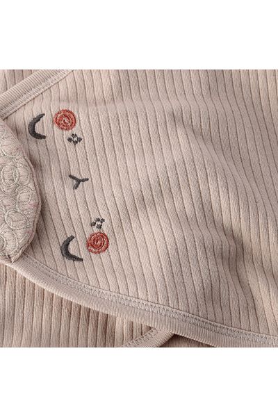 Bebetto 57 cm Organic Rapored Interlock Swaddle with Vecle - P542