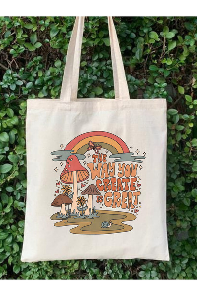 Cemira The Way You Create Great Musroom Tasarım Pinterest Tote Bag Bez Çanta