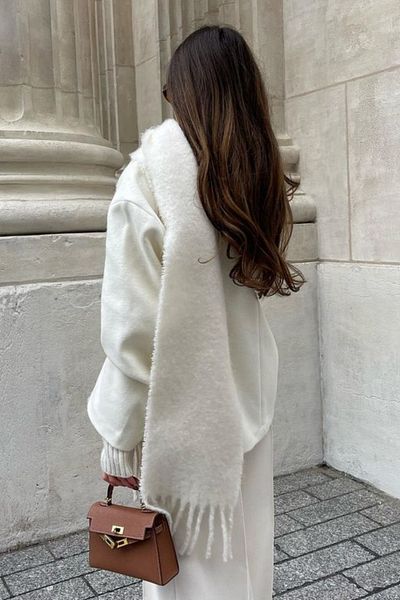 Mollycrush Eșarfă dublă din bumbac, roșu și alb, cu tematică de Anul Nou - Accesoriu de iarnă cu textura moale, elegant și cald