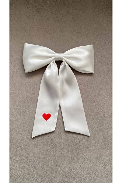 Bride Glim Buckle automată cu fundă cu panglică imprimată cu inimă din satin ...