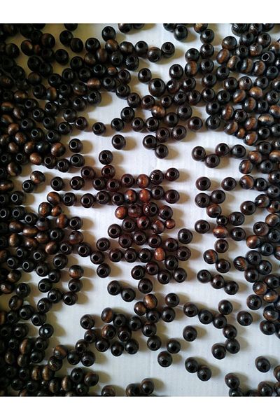 Selin Wooden Beads 8 Mm 100 Gr (± 420 Pieces) Brown