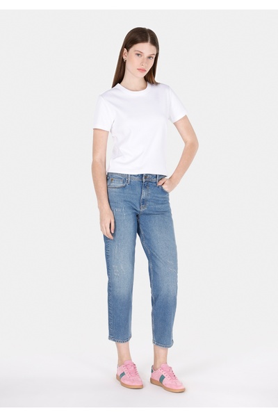 Colin's Pantaloni de damă Julia Boyfriend Fit, cu talie medie și picior îngus...