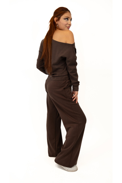 BUSEM Soft Textured, Modal Fabric, Low Shoulder Sweatshirt