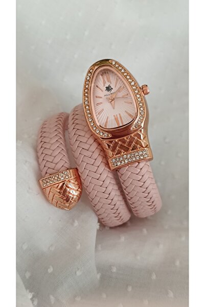 SKMİ ساعة بولو بيضاء على شكل ثعبان، ساعة نسائية