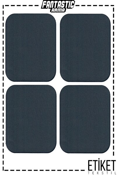 FANTASTIC ARMA Pack of 4 Iron-On Woven Crest Patch for Clothes & Clothes (Grey) Patch Easy Application