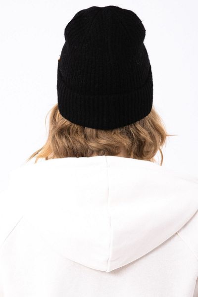 Nordbron Black Unisex Acrylic - Flexible Corded Winter Model with Soft Logo Detail