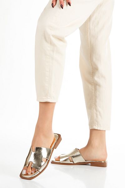 PASSAGE SHOES Women's Skin Leather Casual Slippers 6293