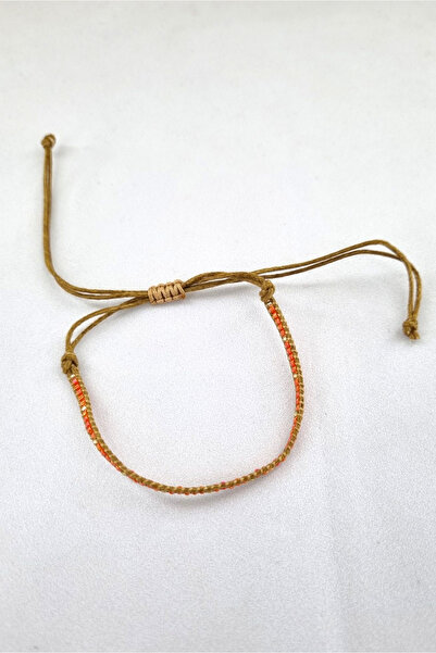 Osha Aksesuar Turuncu Taşlı ip Bileklik