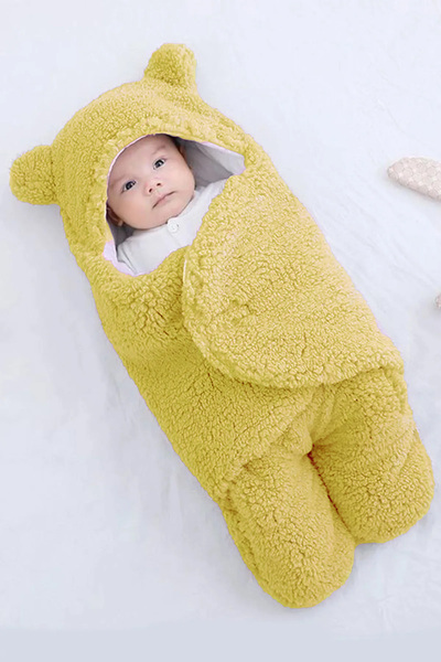 Mai Perla 0 - 12 Months Welsoft Outer Swaddle Baby Blanket with Ears