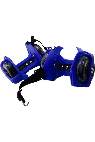 Bundeba Blue Lighted 2 Wheel Heel Skates 80 kg Carrying Capacity