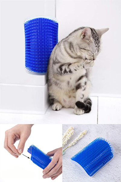 omilife Kediniz İçin Duvara Monte Edilebilen Tüy Bakım, Masaj ve Kaşınma Aparatı