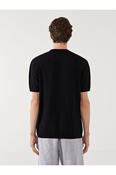 LC Waikiki Ανδρικό πλεκτό πουλόβερ LCW Vision Crew με κοντό μανίκι