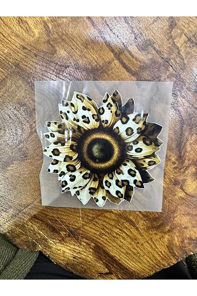 Gönülden Tasarım 13X13 CM FERĂȘIȚĂ LEOPARD FLORI TRANSFER PRINT ARMĂ