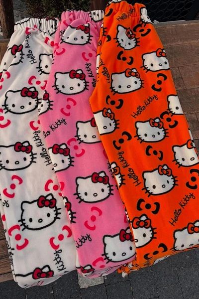 1blood Hello Kitty βελούδινο αθλητικό παντελόνι