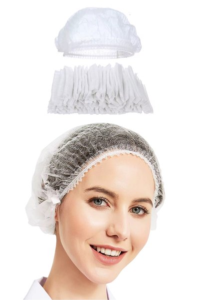 Özkan Ambalaj Temizlik 100 Pieces 1 Pack White Hygienic Hair Cap Cooking Cap Hair Protection Cap