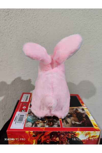 Genel Markalar Tivens Elektronik Pilli Sesli Zıplayan Hareketli Havuçlu Peluş Tavşan 18x17 Cm kaliteli ürün
