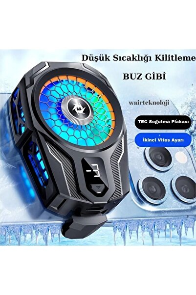 Wair Teknoloji Sl-16 Pubg Aluminum Magnetic Fast Cooling Phone Cooler with Degree Indicator Radiator