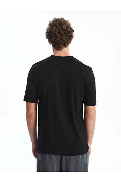 LC Waikiki Ανδρικό μπλουζάκι XSIDE Crew με κοντό μανίκι με στάμπα από χτενισμένο βαμβάκι