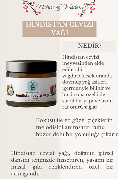 Hikona Heka Solid Coconut Oil Cold Pressed 100% Pure and Natural Vegan Jar 50 ml