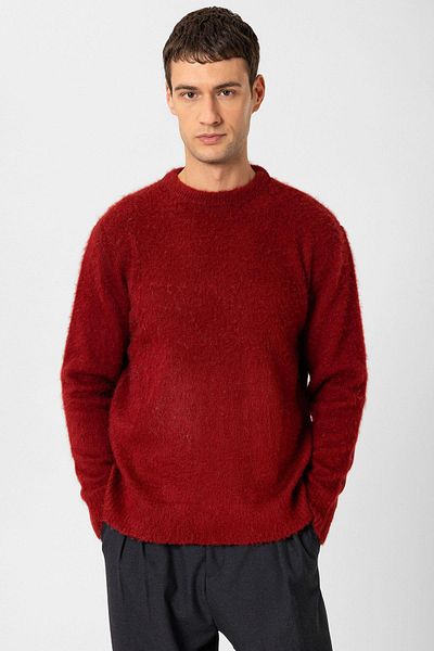 Antioch Burgundy Wool Look Men's Sweater