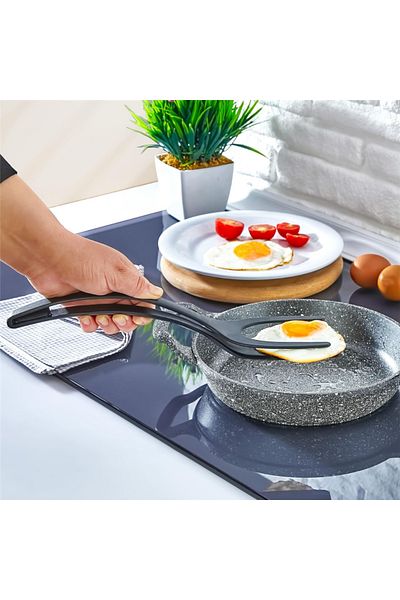 omilife Practical Fireproof Non-Stick Hard Plastic Tongs Spatula Kitchen Food Serving Spatula