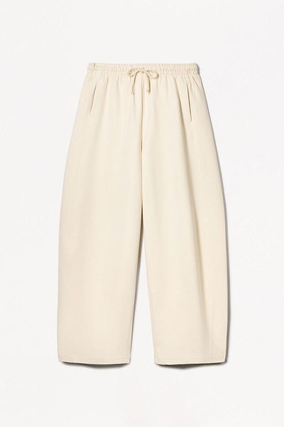 Bershka Plush barrel trousers