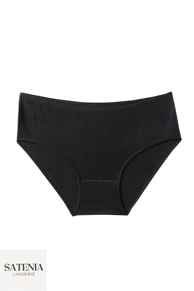 SATENIA LINGERIE Chiloți din bumbac cu nervuri de mărime mare - Pachet de 4 (XL-2XL - 3XL)