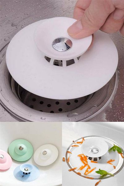 omilife Sink And Bathtub Stopper Strainer For Kitchen And Bathroom Hygienic Strainer With Practical And Flexible Design White