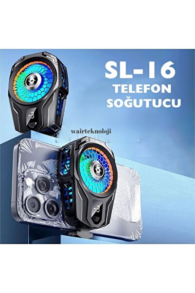 Wair Teknoloji Sl-16 Pubg Aluminum Magnetic Fast Cooling Phone Cooler with Degree Indicator Radiator