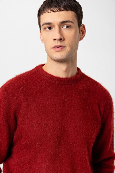 Antioch Burgundy Wool Look Men's Sweater