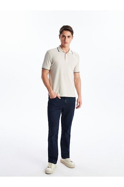 LC Waikiki SOUTHBLUE Polo Collar Short Sleeve Men's T-shirt