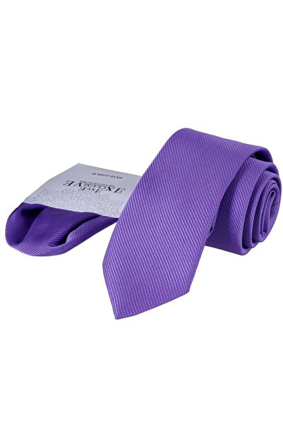 Exve Exclusive Ліла з саморобними смужками, подарунковий набір краватки та носовичок у коробці