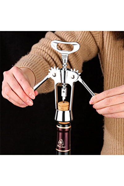 omilife Professional Practical Steel Corkscrew Mushroom Lid Opener