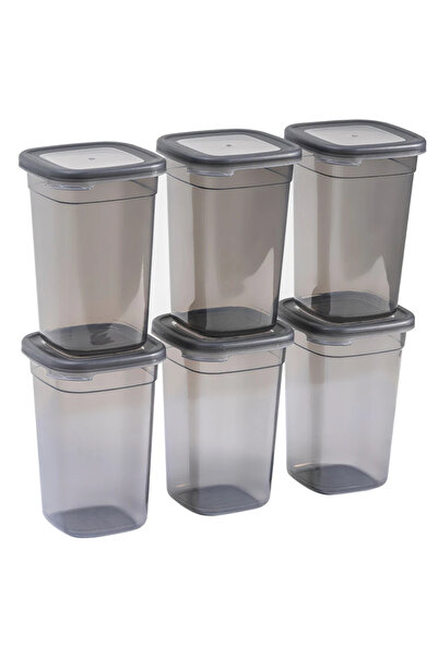omilife 6 Pieces 12 Pieces 1.2 Liter Square Food and Pulse Storage Container Set Spice Jar