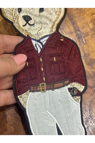 Gönülden Tasarım 24X9Cm Red Embroidery Punch Processing - Ayi Rigging Sewing Applique
