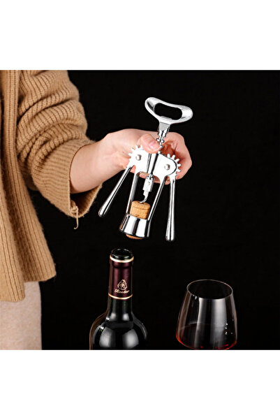 omilife Professional Practical Steel Corkscrew Mushroom Lid Opener