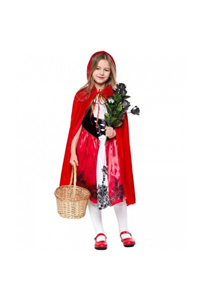coco shopier غطاء رأس فتاة حمراء مع قبعة كيب 90 سم