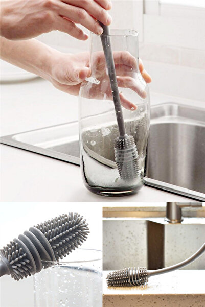 omilife Bardak Yıkama Fırçası Esnek Biberon Temizleme Fırçası