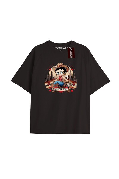 TIMESWASTINGIRL Y2k بيتي بوب تي شيرت