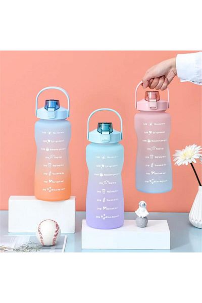 omilife 2 Liter Tritan Gym Water Bottle - Bpa Free Motivational Water Bottle and Water Bottle