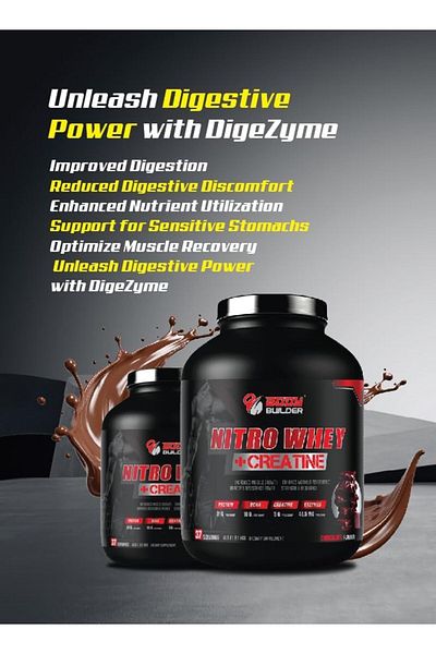 Body Builder Nitro Whey + Creatine, Chocolate, 4 LB