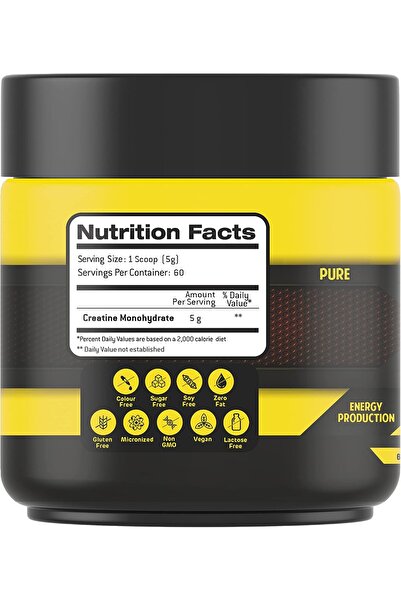 Body Builder Creatine Monohydrate Powder, 60 Serv, Unflavored, 5g Creatine Monohydrate High Purity