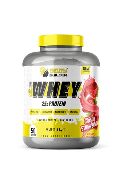 Body Builder Premium Whey Protein New Gen, Crispy Strawberry, 4 LB, Muscle Growth