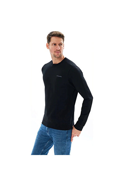 Columbia Ανδρικό μαύρο φούτερ για εξωτερικούς χώρους Basic Crew CS0204-010