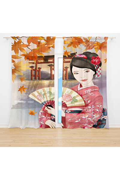 Erays Home Токійська жінка з цифровим принтом, 2-стулкова штора для вітальні