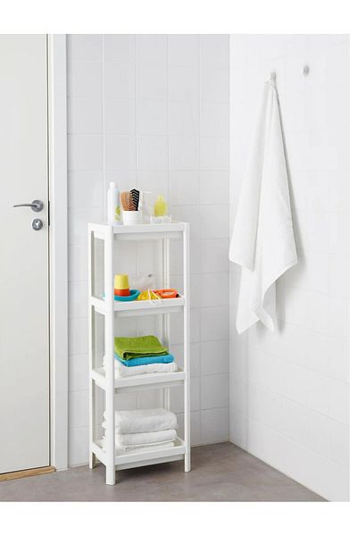 ALMUFARREJ 4 Layer Vesken Shelving Unit Shelf White 36x23x100 cm