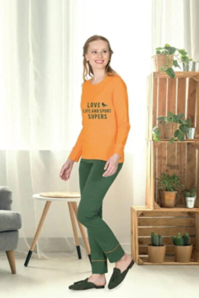 Rolypoly Jiber Kadın Turuncu Pijama Takımı Jbr-3667