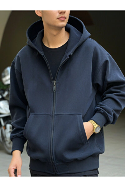 DEEPSENCE Унісекс темно-синя куртка з капюшоном